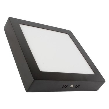 18W 21cm-Square Surface-mounted Panel Black housing-Warm white