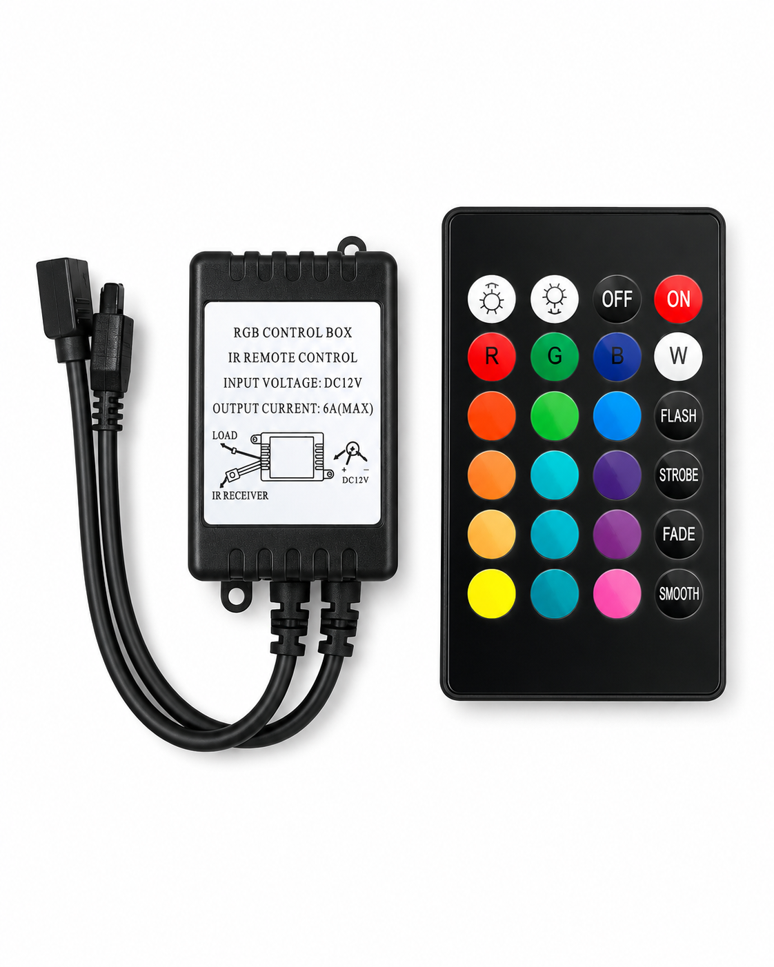 Kontrol Cihazları RGB Kumanda 12-24V 24 Tuşlu 6A
