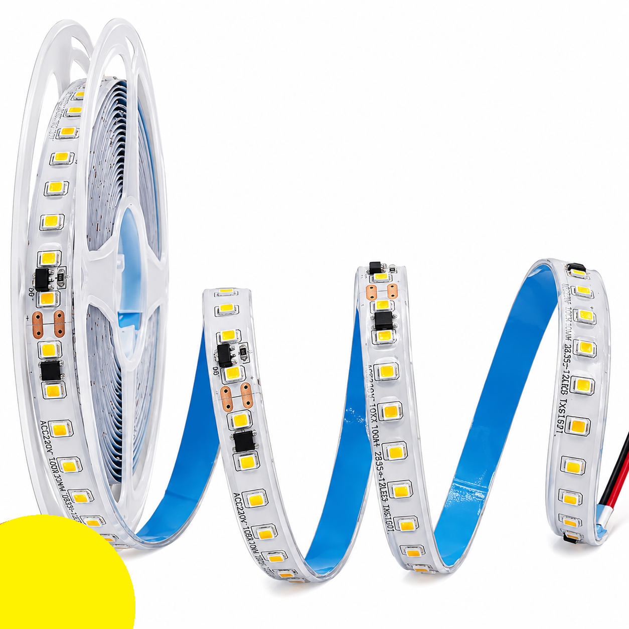 Şerit Led Dış Mekan IP65 220V 2835 M/120 8mm-Sarı