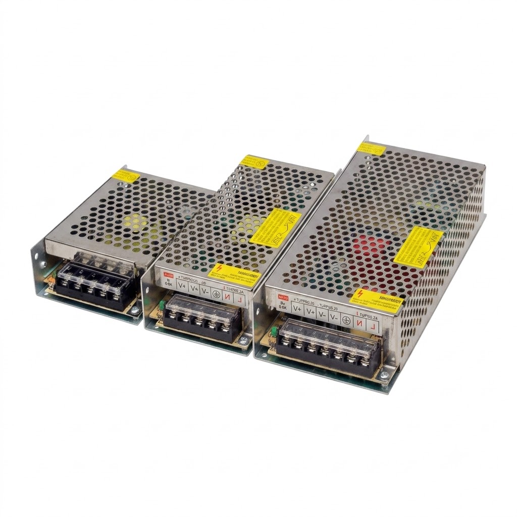 Trafo Kalın Kasa 12V IP20 Fanlı-480W 40 Amper